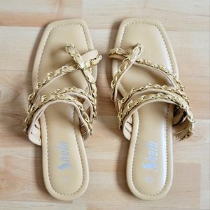 SHEIN Gold Chain Sandals (8.5)